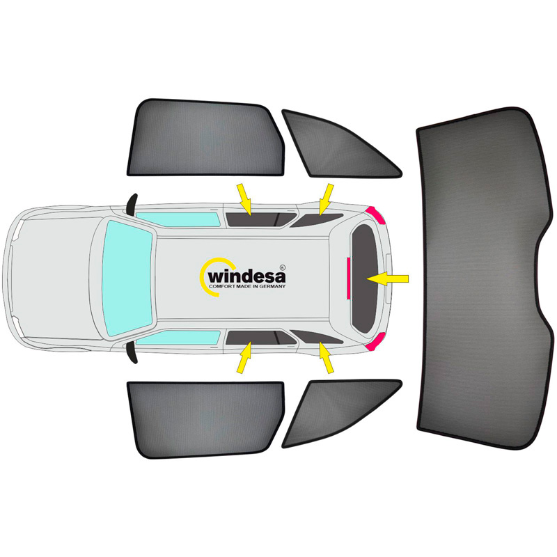 SunClip Zicht- & Zonwering  Volkswagen ID.Buzz (Bus) 2022-