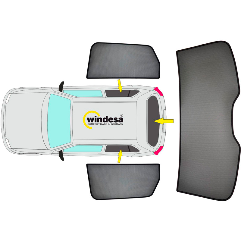 SunClip Zicht- & Zonwering  Volkswagen T-Cross 2019-